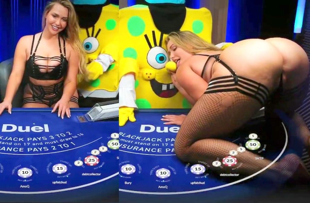 Mia Malkova Blue SpongeBob Duel Casino Video Leaked