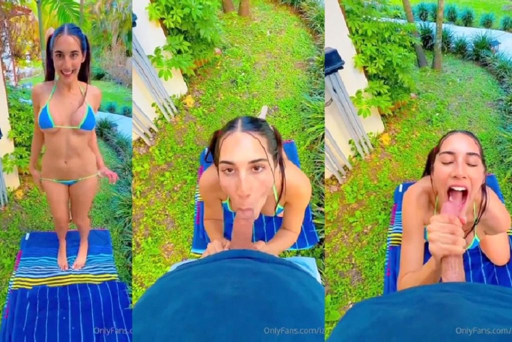 Izzy Green Outdoor Blowjob Cum Swallow Video Leaked - XXX Clip