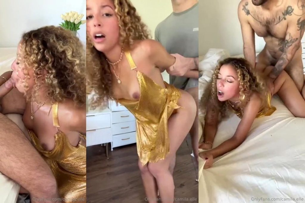 Camila Elle Gold Dress Doggy Fuck Onlyfans Video Leaked - HD Video