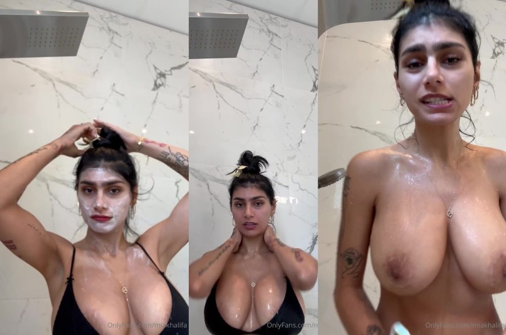 Mia Khalifa Shower Strip Tease PPV Video Leaked