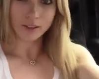 Cute Blonde Squirts in Car - HD Video