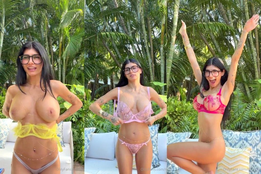 Mia Khalifa Lingerie TRY ON HAUL Outdoor Video Leaked