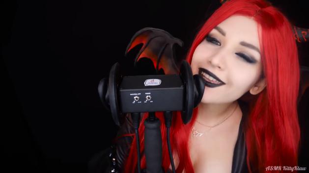 ASMR KittyKlaw lewd Demon Ear Licking Patreon Video